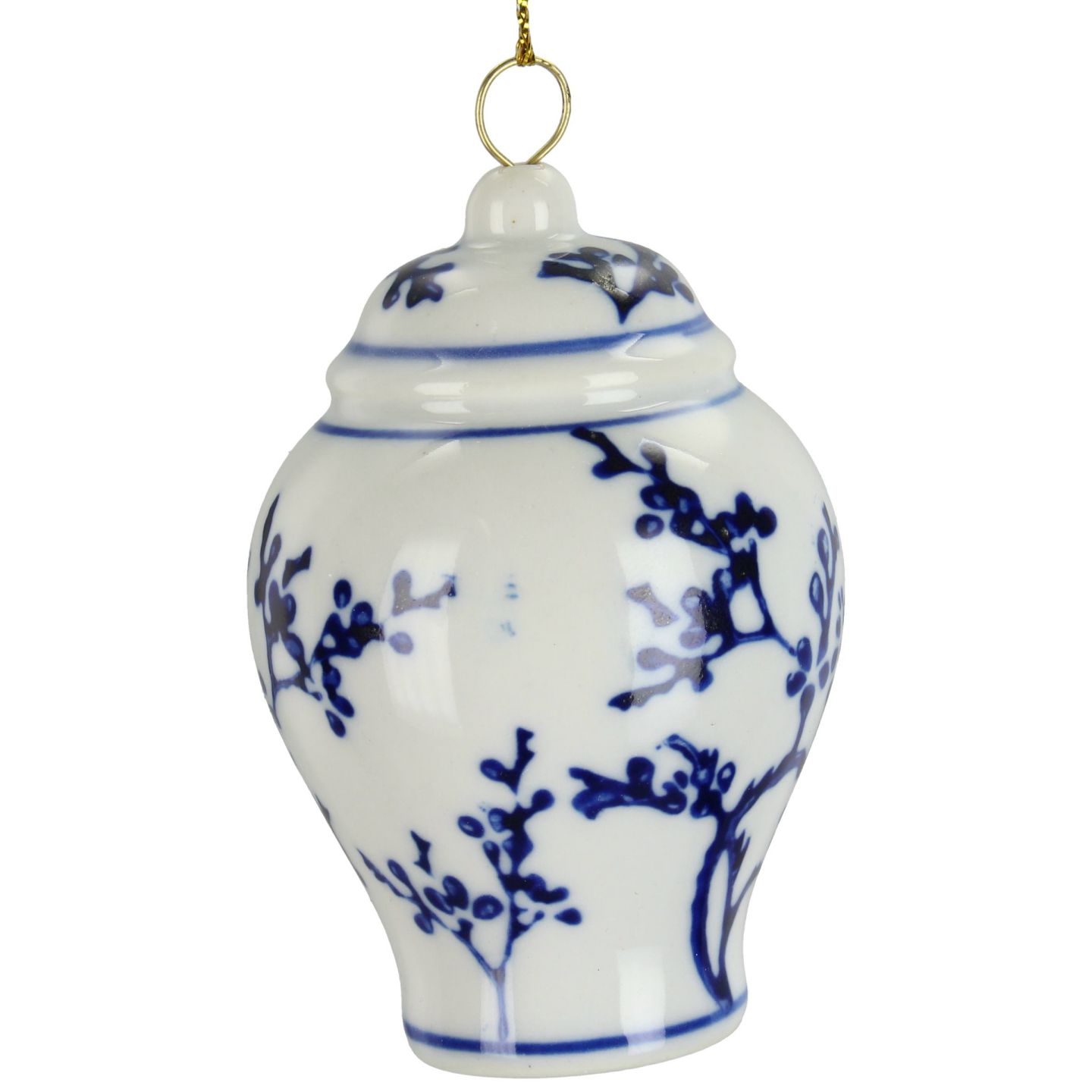 Ornament Jar Porcelain Blue 7.5cm The Libra Company